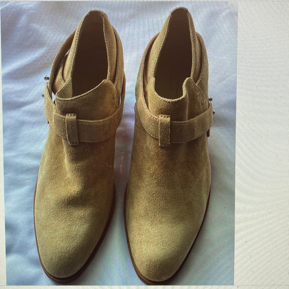 Rag & Bone Suede Boots NEW Harley Italian Leather Ankle Size 37.5 US 7 Dune